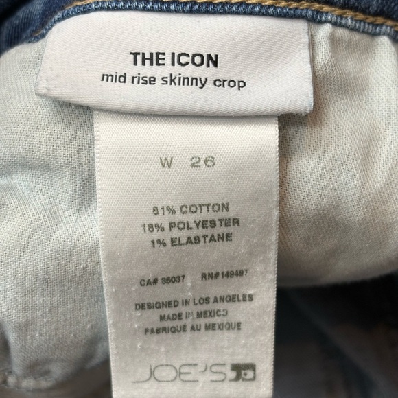 Joes jeans women’s the icon mid rise skinny crop joes wavelength size 26 - Picture 7 of 16